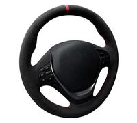 Couvre Volant Voiture Pour BMW Pour F20 Pour F21 Pour F22 Pour F23 Pour F30 Pour F31 Pour F32 Pour F33 Pour F34 Housse Volant En Cuir Suédé Tressé Volant Respirant(Dark Blue Thread)