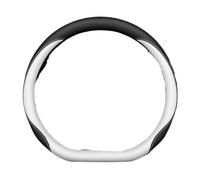 Couvre Volant Voiture pour BYD pour Seagull 2023 Housse Volant Accessoires Intérieurs Voiture Poignée Cuir Modifiée(Black and White)