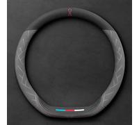 ZXCVDF Couvre Volant Voiture pour Cadillac ATS Coupe 2015-2019,Microfibre Cuir Couvre Volant 37-38cm/15'' Antidérapant Respirant Couvre Protégé Volant Voiture Decoration Interieur,D Type-Grey