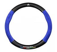 Couvre Volant Voiture pour Citroen C1 II 5-Door 2014-2022, Auto Protège-Volant Housse de Volant Caches Protection Accessoires Voiturec,Type-O,Blue