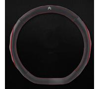 Couvre Volant Voiture pour Citroen C3 Pluriel, Caches de Volant Protégé Volant Voiture Antidérapant Respirant Élastique Accessoires Decoration Interieur,Red-D