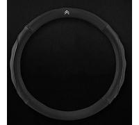 Couvre Volant Voiture pour Citroen C3 Pluriel, Caches de Volant Protégé Volant Voiture Antidérapant Respirant Élastique Accessoires Decoration Interieur,Black-O