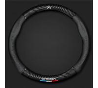 Couvre Volant Voiture pour Citroen C4 Coupe 2008-2010,Agréable Touché Fibre Carbone Cuir Protégé Housse/Caches Volant Bonne Prise Main Accessoires Interieur Auto Noir,Type-O