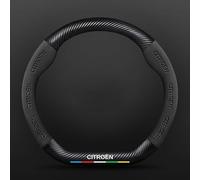 Couvre Volant Voiture pour Citroen DS 3 2012-2014 2014-2015, PU Antidérapant Respirant élastique Professionnel Accessoires Auto Decoration Interieur,Black