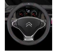 Couvre Volant Voiture pour Citroen e-Mehari 2016-, Respirante et Souple antidérapante Protecteur de Volant Pratique et Esthétique Accessoires Auto,Type O-1