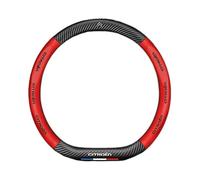 Couvre Volant Voiture pour Citroen Jumpy 2012 2013 2014 2015, Housse Volants Voiture Antidérapant Respirant Protection Volant Accessoires Auto Decoration Interieur,Red-D