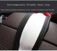 Couvre Volant Voiture pour Dodge pour Caliber pour Journey pour Ram pour Caravan pour Attitude Housse De Volant en Cuir Accessoires D'intérieur Protecteur Volant(Noir Vin Rouge)