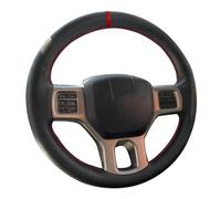 Couvre Volant Voiture pour Dodge pour RAM 1500 2500 3500 5500 Classic 2012-2023 Housse Volant Voiture Personnalisée Cuir(Dark Blue Thread)