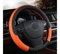 Couvre Volant Voiture pour DS 3 Crossback DS7 DS4 DS3 DS Spirit, Cuir Microfibre Respirant Antidérapant Protection Direction Accessoires Intérieur,Orange