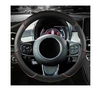 Couvre Volant Voiture Pour Fiat 500 2007-2022 Pour 500e 2020-2021 Pour 500L 2014-2018 Pour 500X 2015-2022 Housse Volant En Cuir Microfibre Volant Respirant(COFFEE O SHAPE)