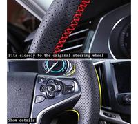Couvre Volant Voiture pour Fiat pour Toro 2017 2018 2019 pour Tipo 2015 2016 2017 2018 2019 Housse De Volant De Voiture Accessoires D'intérieur Protecteur Volant(Fil Noir)