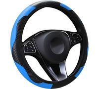 Couvre Volant Voiture pour Fits Ford Ford Transit Custom 2019-2023, Housse De Volant en Cuir Couvre Volant Protection Volant Voiture Antidérapant,Blue