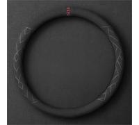 Couvre Volant Voiture pour Ford C-Max II 2010-2015 2016 2017 2018 2019, Tresse De Volant en Daim Housse De Volant Respirant AntidéRapante Accessoire Interieur,Black-Red-O