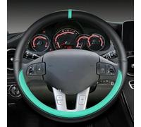 Couvre Volant Voiture pour Ford Edge L III 2023 2024 2025, Cuir Antidérapant Respirant Housse Volants Voiture Accessoires D'intérieur Protecteurs,Green-O