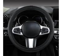 Couvre Volant Voiture pour Housse Volant en Cuir Élastique Extensible Résistant À l'usure 15 Pouces sans Anneau Intérieur(Black)