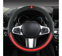 Couvre Volant Voiture pour Housse Volant en Cuir Élastique Extensible Résistant À l'usure 15 Pouces sans Anneau Intérieur(Red)