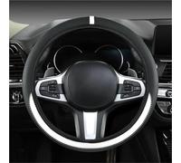 Couvre Volant Voiture pour Housse Volant en Cuir Élastique Extensible Résistant À l'usure 15 Pouces sans Anneau Intérieur(White)