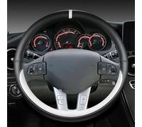 Couvre Volant Voiture pour Infiniti Project Black S Prototype 2018-2025, Cuir Antidérapant Respirant Housse Volants Voiture Accessoires D'intérieur Protecteurs,White-O