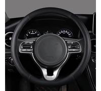 Couvre Volant Voiture pour Kia pour K5 pour Optima 2016 2017 2018 pour Sportage KX5 2016 2017 2018 2019 pour NIRO 2017 2018 2019 Housse De Volant en Cuir PU Protection Volant Voiture(Noir)