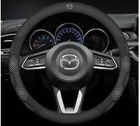 Couvre Volant Voiture pour Mazda 3 5 6 CX5 CX30 CX3 MX5 Axela MS Atez Angkesaila, Housse Caches Volant Couvre Protégé Volant Voiture Respirant Antidérapant (37mm-38mm),C