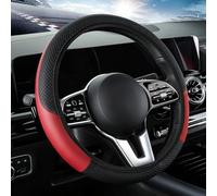 Couvre Volant Voiture pour Mazda Kai 2017 2018 2019 2020 2021, Respirante Antidérapante Cuir Microfibre Absorbant La Transpiration Housse Volant Voiture,Red