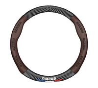 Couvre Volant Voiture pour MazdaSpeed Miata MX-5 2004-2005, Respirante Antidérapante Housse Volant Voiture Accessoires Intérieurs de Voiturec,Type-O,Brown