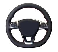 Couvre Volant Voiture pour Mercedes pour Benz pour AMG GLE 450 Classe C 300 2015 2016 2017 Housse De Volant Antidérapante en Cuir Synthétique Protection Volant Voiture(Blue Thread)