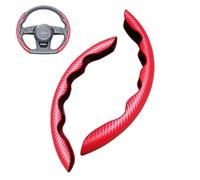 Couvre Volant Voiture pour Mini One Cooper R56 Bj. 2006-2011, Protection Volant Auto Accessoire Tuning Intérieur Idéal Cadeau Passionné D'Auto,D-Shaped(37-38cm)