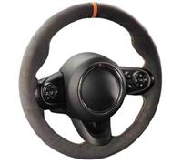 Couvre Volant Voiture pour Mini pour Cooper S pour JCW F54 F55 F56 F57 pour F60 pour Countryman Housse De Volant en Cuir Suédé Souple Et Antidérapant Protection Volant Voiture(Blue Thread)