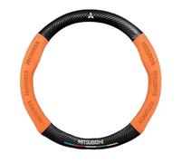 Couvre Volant Voiture pour Mitsubishi Outlander Sport 2011-2025, Auto Protège-Volant Housse de Volant Caches Protection Accessoires Voiturec,Type-O,Orange