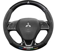 Couvre Volant Voiture pour Mitsubishi Space Star 2020-2023 2024,Protecteur de Volant,Antidérapant, Respirant, Fibre de Carbone, élastique
