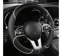 Couvre Volant Voiture pour Nissan Note 2010-2024,Antidérapante Respirant Durable Caches de Volant Accessoires Auto Interieur,C-White-Type O