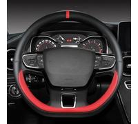 Couvre Volant Voiture pour Opel Mokka B 2021-2024, Housse de Volant en Cuir, Confortable Et AntidéRapante, Accessoires Interieur,A Red-D-Style