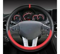 Couvre Volant Voiture pour Range Rover Evoque 5-Doors 2019, Housse Volant Voiture Protection Cuir Accessoires Automobiles Antidérapants Et Résistants À l'usure,Red-O