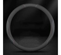 Couvre Volant Voiture pour Range Rover Velar 2017-2020, Housse de Protection en Simili-Cuir Antidérapante et Respirante Accessoire Auto Intérieur,O-Shape-Black and Line