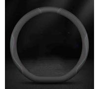 Couvre Volant Voiture pour Range Rover Velar 2017-2020, Housse de Protection en Simili-Cuir Antidérapante et Respirante Accessoire Auto Intérieur,D-Shape-Black and Line