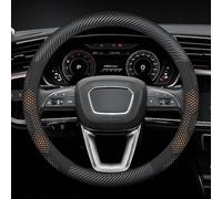 Couvre Volant Voiture pour Renault Captur 2019-2022 2023 2024, Couvre Volant Voiture 37-38cm/15 Antidérapant Respirant Protege Volant(Orange,O-Type)
