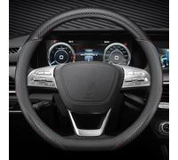 Couvre Volant Voiture pour Renault Zoe BFM I 2012-2024,Microfibre Cuir Couvre Volant 37-38cm Antidérapant Respirant Couvre Protégé Housse de Volant Voiture,Black-D Type