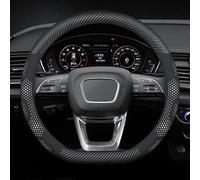 Couvre Volant Voiture pour Seat Mii Electric KF1 I 2019-2020 2021, Couvre Volant Voiture 37-38cm/15" Antidérapant Respirant protege Volant(White,D-type)