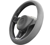 Couvre Volant Voiture pour Skoda Fabia 4 (IV) AB 2021, Couvre de Volant Voiture Antidérapant Respirant Souple Taille Standard 37-39 Cm,Grey