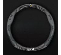 Couvre Volant Voiture pour Smart Crossblade 2001-2006,Agréable Touché Fibre Carbone Cuir Protégé Housse/Caches Volant Bonne Prise Main Accessoires Interieur Auto Noir,O