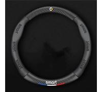 Couvre Volant Voiture pour Smart Fortwo Coupe C451 2007-2014, Souple Durable Respirante Antiderapante Volant de Voiture Protection Accessoires,Normal-A Black 1