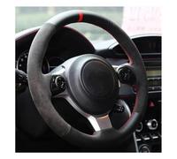 Couvre Volant Voiture pour Subaru pour BRZ 2016 2017 2018 2019 Housse Volant Enveloppante Housse Volant Voiture Intérieure en Daim Tressé(Black Thread)