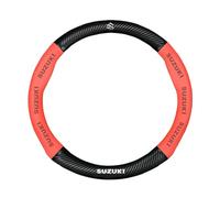 Couvre Volant Voiture pour Suzuki S-Cross Swift SX4 Vitara Jimny Grand Vitara Equator Fibre Carbone Cuir PU Respirante Durable Housse Couvre Volant Antidérapante Accessoires,C-Type O