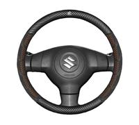 Couvre Volant Voiture pour Suzuki Swift Sx4 Grand Vitara Jimny S-Cross Alto Liana Baleno Fibre Carbone Cuir PU Respirante Durable Housse Couvre Volant Antidérapante Accessoires,Type O
