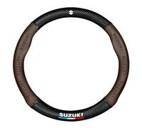 Couvre Volant Voiture, pour Suzuki SX4 S-Cross 2021-2024 Antidérapant Respirant, Protège-Volant pour Auto, Protecteur de Volant,O-Brown