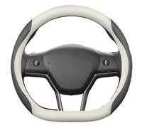 Couvre Volant Voiture pour Tesla Model 3 Y S 2012-2024 Housse Volant Cuir PU Antidérapant(D1-36CM)