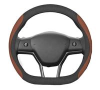 Couvre Volant Voiture pour Tesla Model 3 Y S 2012-2024 Housse Volant Cuir PU Antidérapant(D3-36CM)
