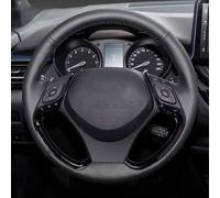 Couvre Volant Voiture pour Toyota pour C-HR 2018 2019 Housse De Volant Tressée en Cuir Artificiel Cousue À La Main Accessoires D'intérieur Protection Volant Voiture(Gray Thread)