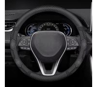 Couvre Volant Voiture pour Toyota pour Crown pour CHR pour Yaris pour Corolla pour Auris pour Rav4 pour Prius pour Camry pour Raize Housse De Volant Protection Volant Voiture(O Carbon White)